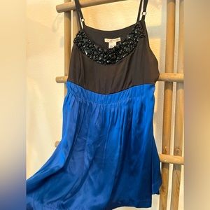 Y2K, KENSIE Royal Blue 💙 Size Medium Beaded Camisole Babydoll style